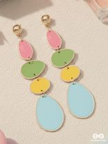 THE CANDY-COATED - CASUAL DROP EARRINGS (MULTICOLOR)