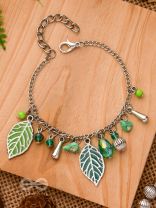 LEAFING IT AWAY - OXIDISED EMBELLISHED BRACELET