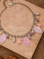 THE WHISPERING LEAVES - PURPLE & SILVER BRACELET