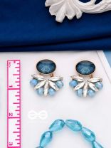 THE STARDUST SYMPHONY - CLASSIC AND ELEGANT DROP EARRINGS (BLUE)