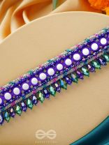 EDHAS - THE LUMINOUS RADIANCE - MIRROR, GLASS BEADS AND CUTDANA EMBROIDED NECKLACE