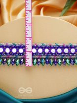EDHAS - THE LUMINOUS RADIANCE - MIRROR, GLASS BEADS AND CUTDANA EMBROIDED NECKLACE