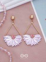 PETAL POWER PLAY - PASTEL PINK DROP EARRINGS