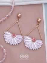 PETAL POWER PLAY - PASTEL PINK DROP EARRINGS