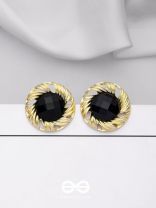 GLOW OF NIGHT - BLACK & GOLDEN STUDS