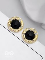 GLOW OF NIGHT - BLACK & GOLDEN STUDS