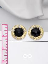 GLOW OF NIGHT - BLACK & GOLDEN STUDS