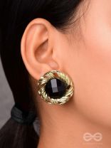 GLOW OF NIGHT - BLACK & GOLDEN STUDS