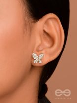 IN-FLIGHT DELIGHT - GOLDEN EAR-CUFF & STUD-EARRING