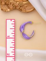 EBB AND FLOW - ENAMELLED TWISTED STUDS (PURPLE)