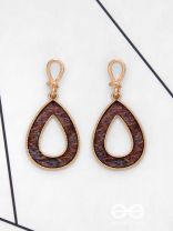 HELLO BREW-TIFUL! - GOLDEN AND BROWN DROP EARRINGS