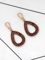 HELLO BREW-TIFUL! - GOLDEN AND BROWN DROP EARRINGS