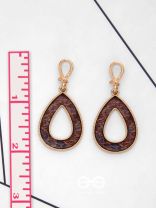 HELLO BREW-TIFUL! - GOLDEN AND BROWN DROP EARRINGS