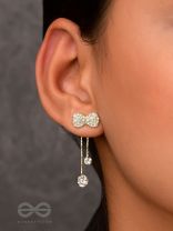 BLINGY BOWS - GOLDEN SPARKLING EARJACKETS