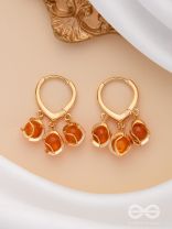 CHERRY TOMATO ZINGS - GOLDEN DROP EARRINGS
