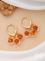 CHERRY TOMATO ZINGS - GOLDEN DROP EARRINGS
