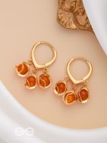 CHERRY TOMATO ZINGS - GOLDEN DROP EARRINGS