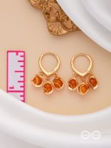 CHERRY TOMATO ZINGS - GOLDEN DROP EARRINGS