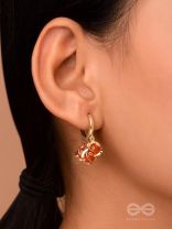 CHERRY TOMATO ZINGS - GOLDEN DROP EARRINGS