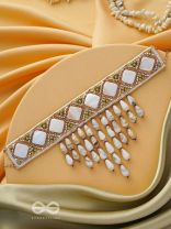 Aparnavara - The Shoreline Glow - Sequins, Beads And Marble Drops Hand Embroidered Neckpiece