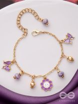 THE JOY OF LIVING - PURPLE CHARMED BRACELET