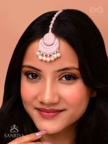 Alamkaarya - To Be Adorned - Pearls, Cutdana And Sequins Hand Embroidered Maangtika