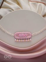 SASHRILKA - SPLENDIDLY CHARMING - SEQUINS, CUT DANA AND PEARL EMBROIDERED NECKPIECE