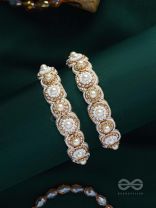 AYUDHA - THE IVORY SHINE - PEARLS AND BEADS EMBROIDERED BANGLES (SET OF 2)