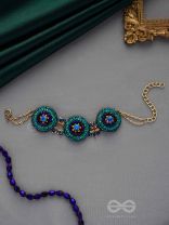 SUBRAJA - BRILLIANTLY RADIANT - BEADS, STONE AND CUTDANA EMBROIDERED BRACELET