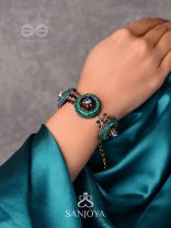 SUBRAJA - BRILLIANTLY RADIANT - BEADS, STONE AND CUTDANA EMBROIDERED BRACELET