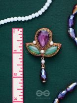 MANIRANJINI - DELIGHTENING IN JEWELS - STONES, BEADS, GLASS AND PEARL DROP EMBROIDERED EARRINGS