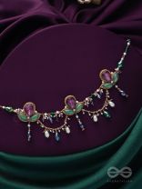 Aabharan - The Royal Ornament - Stones, Beads, Glass And Pearl Drop Embroidered Neckpiece With Anti-Tarnish Coating