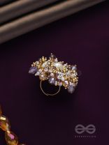 ANUKULIKA - THE REGAL BRILLIANCE - PEARLS AND BEADS EMBROIDERED RING