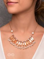 The Sunset Hues - Elegant Statement Neckpiece With Anti-Tarnish Coating 
