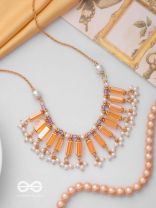 The Sunset Hues - Elegant Statement Neckpiece With Anti-Tarnish Coating 