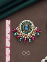 Ritashri - The True Beauty - Stone, Beads And Glass Drops Hand Embroidered Earrings