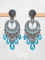 THE SKY SWAY - EMBELLISHED OXIDISED EARRINGS