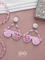 Upanetram - The Beautiful Spectacles - Sequins, Pearls And Beads Hand Embroidered Earrings