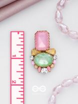 Varneeya - The Hued Jewels - Stones Hand Embroidered Earrings