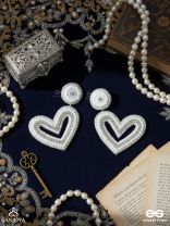 Sauhardika - Heartfealt Moments - Beads And Cut Dana Hand Embroidered Earrings