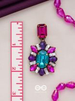 RATNAVILASINI - DECORATED IN JEWELS - STONE EMBROIDERED EARRINGS