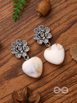 THE HEART'S DESIRE - OXIDISED EMBELLISHED EARRIBGS