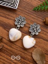 THE HEART'S DESIRE - OXIDISED EMBELLISHED EARRIBGS