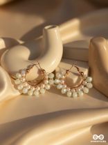 THE DREAMY DRIFT  - GOLDEN EMBELLISHED HOOP EARRINGS