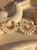 THE DREAMY DRIFT  - GOLDEN EMBELLISHED HOOP EARRINGS