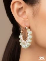 THE DREAMY DRIFT  - GOLDEN EMBELLISHED HOOP EARRINGS