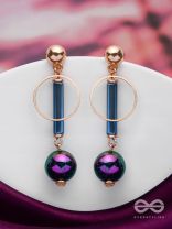 GALAXY SPARKLES - GOLDEN EMBELLISHED EARRINGS