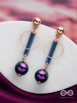 GALAXY SPARKLES - GOLDEN EMBELLISHED EARRINGS