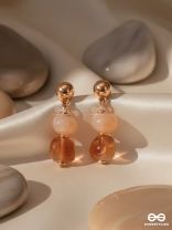 THE FADING BLAZE - GOLDEN EMBELLISHED EARRINGS