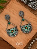 Enchanted Mandalas - Oxidised Beaded Earrings